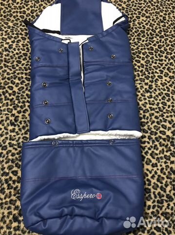 Зимний конверт в коляску на овчине