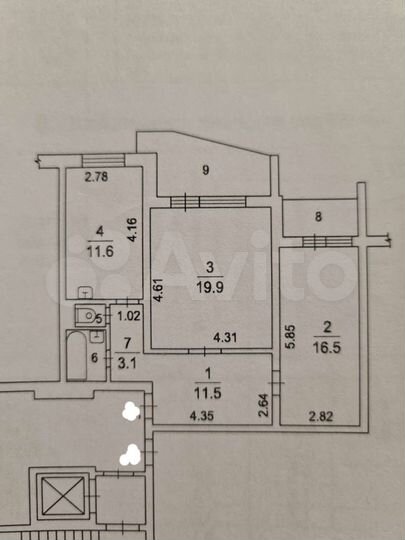 2-к. квартира, 72 м², 7/10 эт.