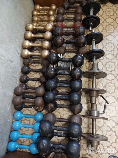 Гантели СССР от 1кг до 16кг