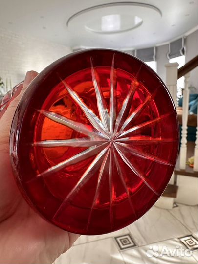 Ваза рубиновое стекло СССР