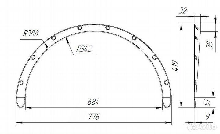 Расширители арок 30 мм RA