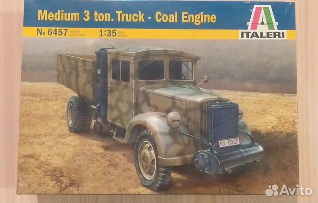 Модель italeri 6457 medium 3 ton. Truck -coal engi