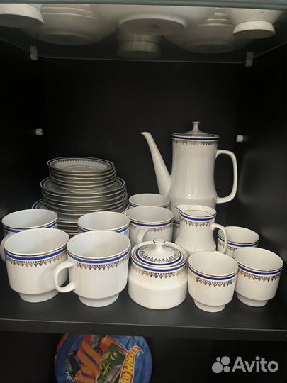 Чайно кофейный сервиз Чехословакия Богемия