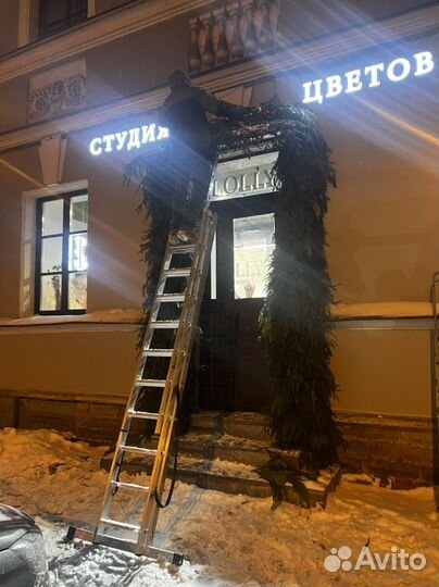 Лестница длинная 7,9 метров 3x11 аренда доставка