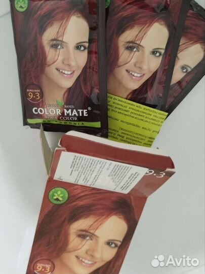 Краска хна натуральная color mate Бургунди