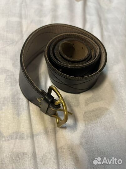 Мужской кожаный ремень уставной мвд
