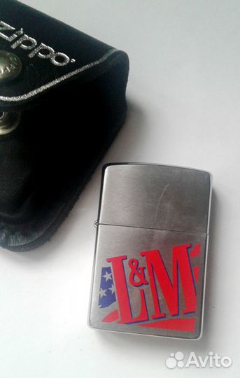 Зажигалка Зиппо Zippo L&M с чехлом Оригинал