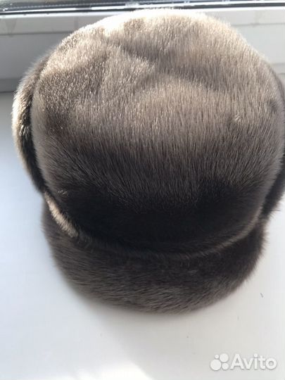 Мужская новая шапка из меха серебристой норвежской