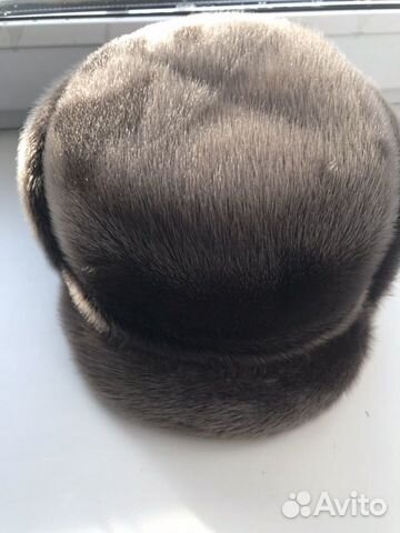 Мужская новая шапка из меха серебристой норвежской