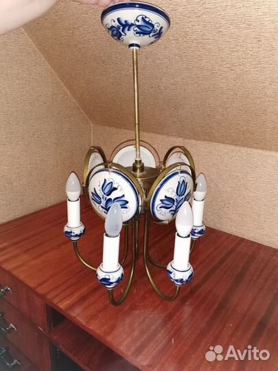 Люстра гжель