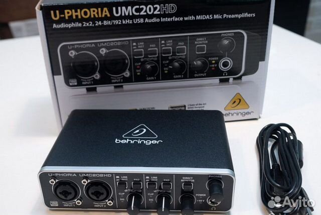 Звуковая карта behringer umc202hd