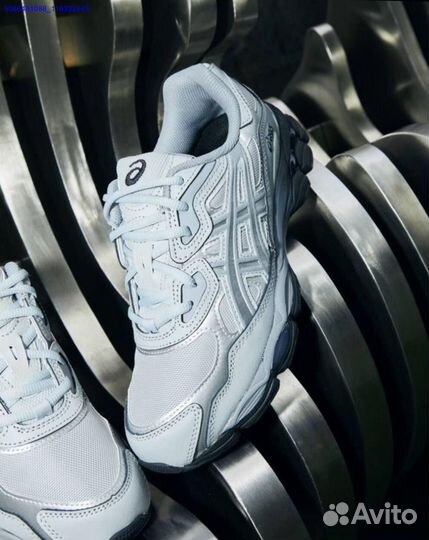 Кроссовки asics gel nyc серые оригинал