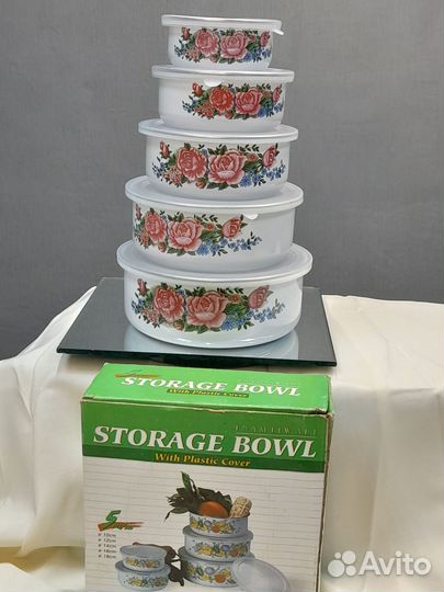 Новый ) набор 5 ёмкостей с крышкой