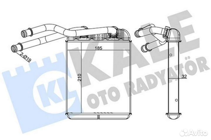 Радиатор отопителя audi Q7 (4L) 3.0-6.0/D 06- / po