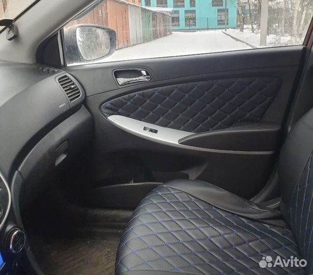 Дверные карты вставки для Хундай Солярис