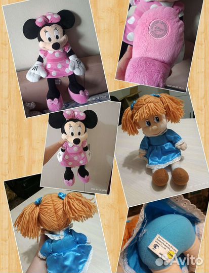 Мини Маус большая#Кукла набивная говорящая