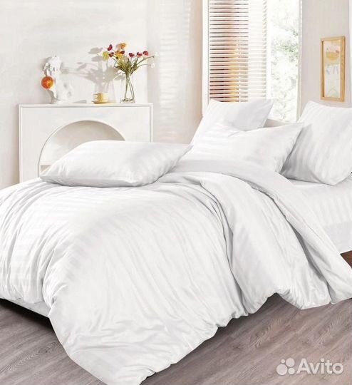 Постельное белье страйп сатин хлопок 100