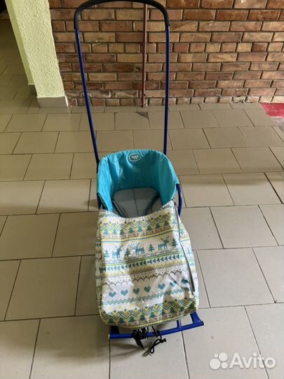 Детские санки с колесами Nika kids