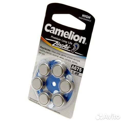 Батарея camelion ZA675 6 шт