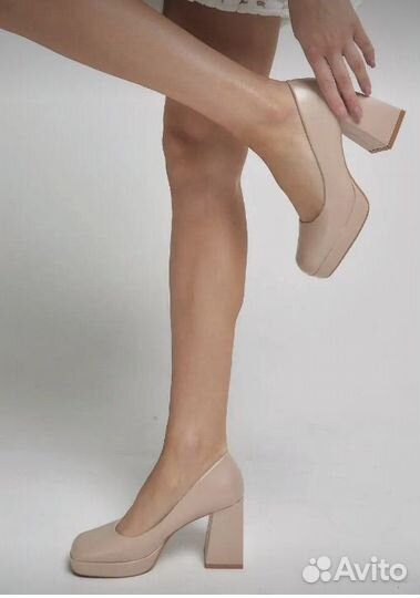 Туфли на толстом каблуке