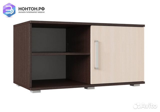 Тумба для обуви Белла дуб беленый / венге