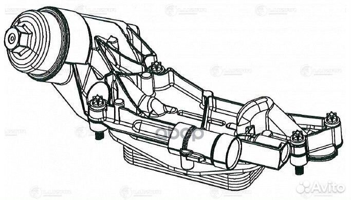LOC 0504 Радиатор масляный в сборе с фланцем