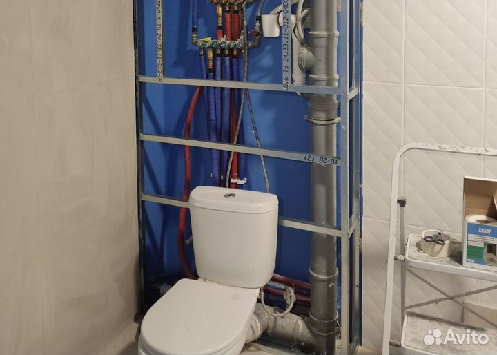 Ремонт установка унитаза. Сантехник Одинцово