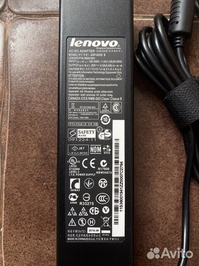 Блок питания для ноутбука lenovo