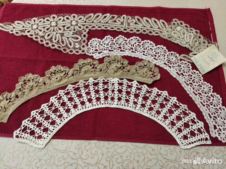 Кружевной воротник вологодский, вязанные