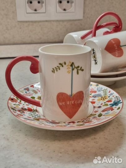 Сервиз чайно-кофейный на 4 персоны, новый