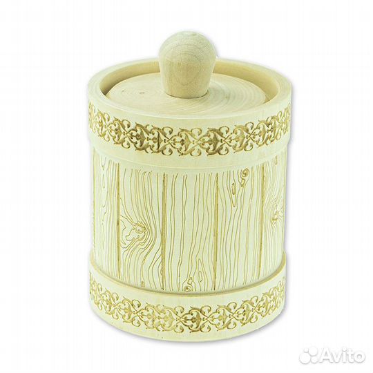 Бочонок для меда Туесок 500 гр (липа) без гравиров