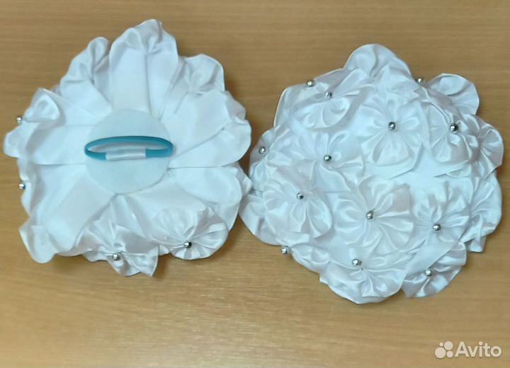 Банты для волос белые