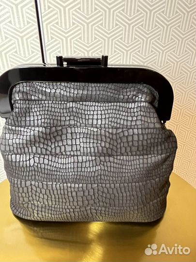 Сумка клатч натуральная кожа черная