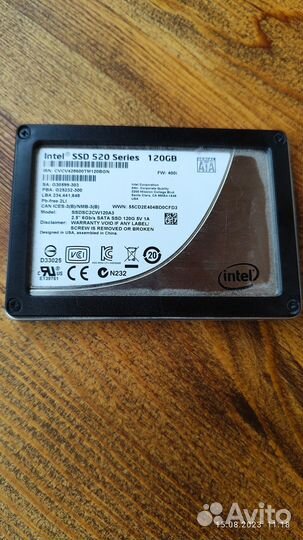 Жесткий диск ssd Intel 120 Gb