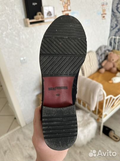 Ботфорты / сапоги зима натуральная замша / кожа