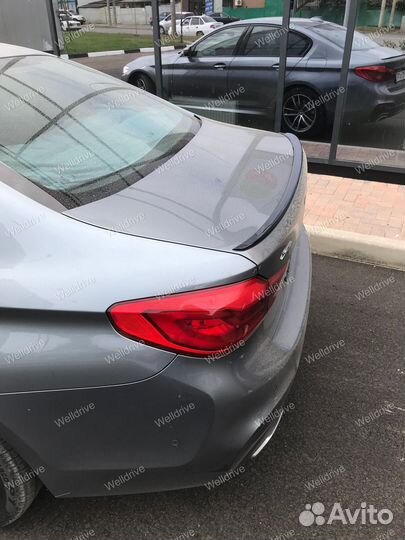 Спойлер BMW 5 G30 М5 стиль чёрный глянец