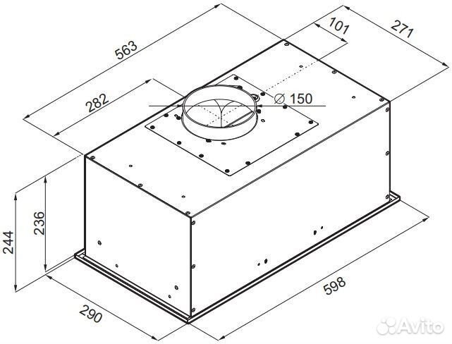 Вытяжка Maunfeld crosby power 60 нержавеющая сталь