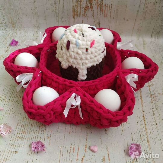 Пасхальная корзина ручная работа