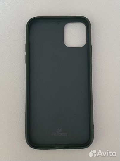 Чехол на iPhone 11 Swarovski изумрудный