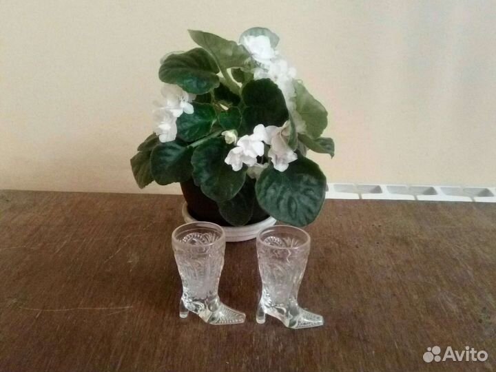 Хрустальные рюмки 2 сапожка