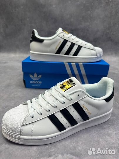 Кроссовки Adidas Superstar белые классические