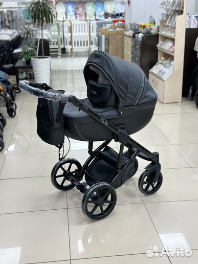 Коляска 2 в 1 Peppy Mako эко-кожа