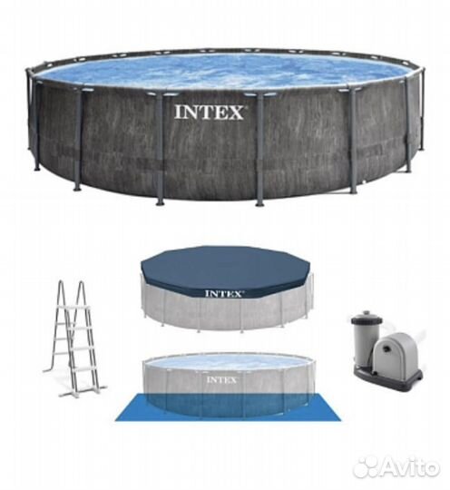 Каркасный бассейн круглый интекс 549 см