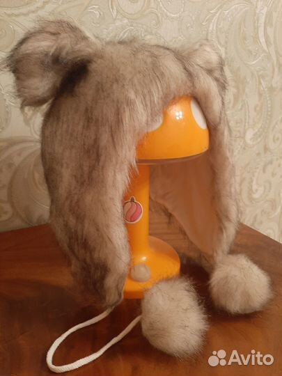 Шапка с ушками. Зверошапка. Эко мех