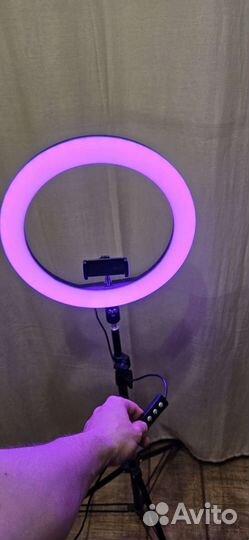 Кольцевая лампа со штативом для фото и видео