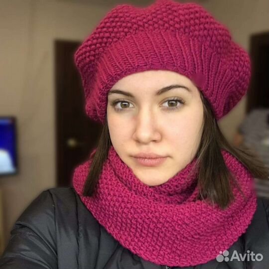 Комплект берет и снуд ручной работы