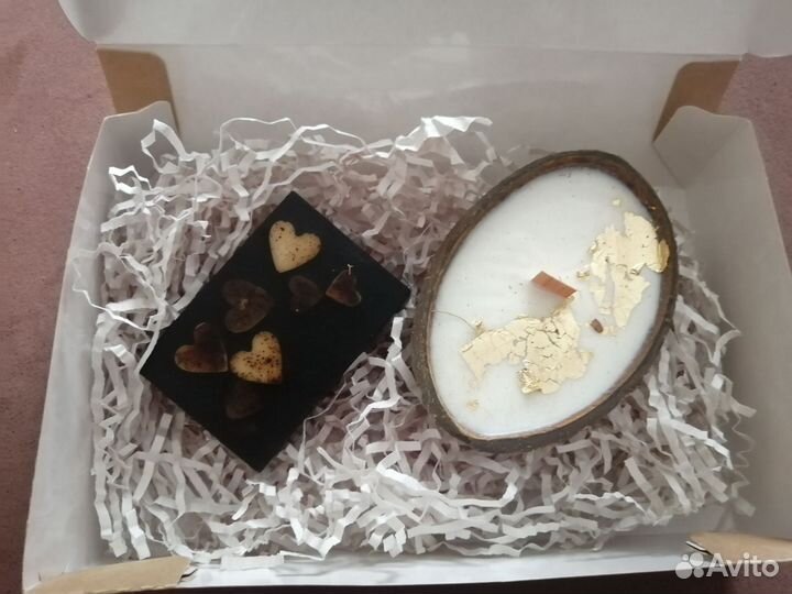 Крафтовые коробочки с наполнителем