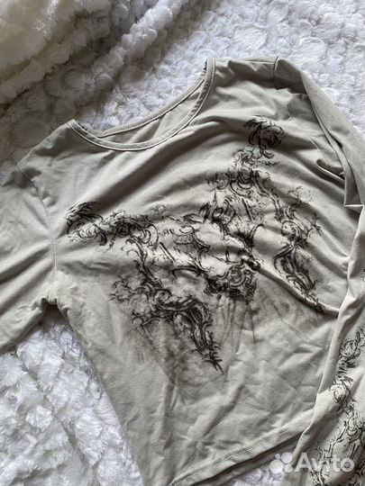 Лонгслив y2k дрейн милый