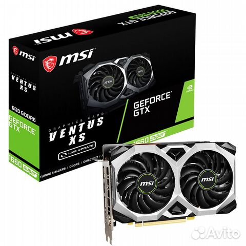 Видеокарта MSI GTX 1660 super ventus XS