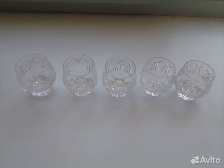 Хрустальные стопки СССР (5 шт.)